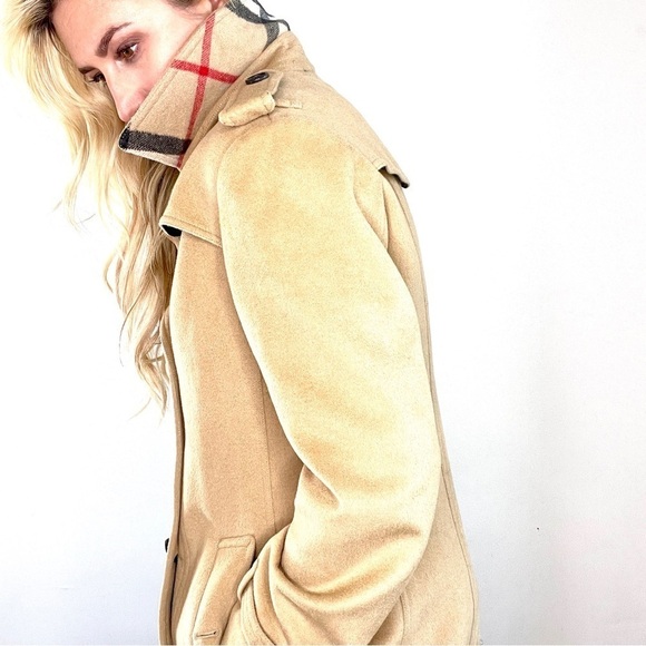 Burberry Buckingham Tan Wool Cashmere Double Breasted Belted Coat - Picture 3 of 16